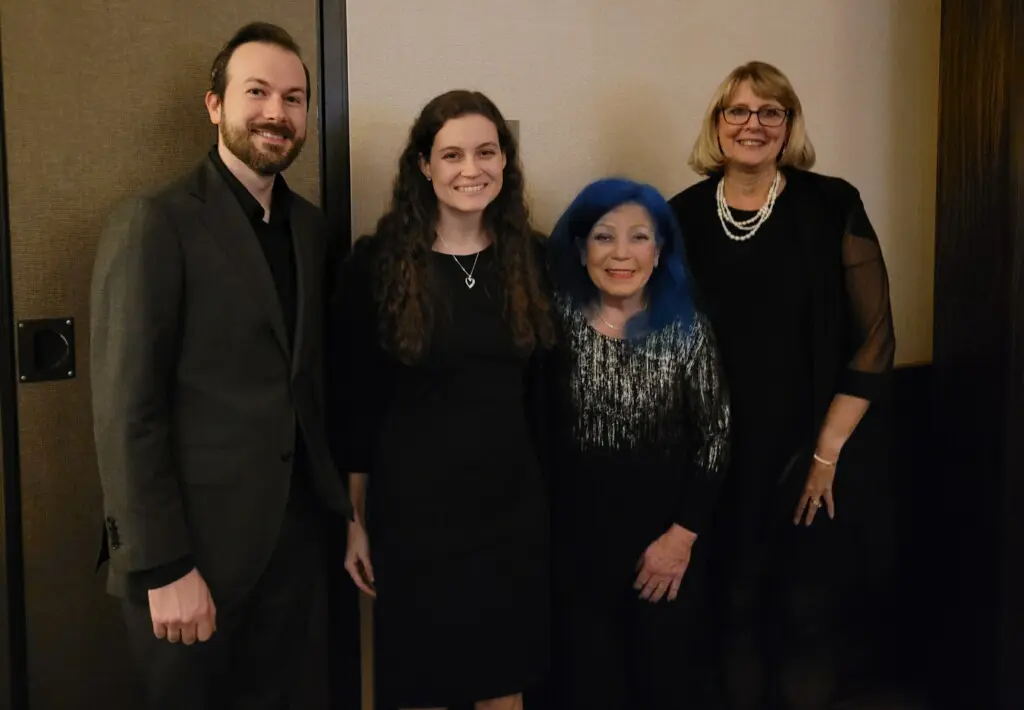 Pictured is Dan and Donna from the Chesapeake Arts Center with Kathi and Amanda. at the Arts Gala on 5/13/23
